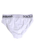 Dolce & Gabbana White Cotton Stretch Regular Brief Underwear